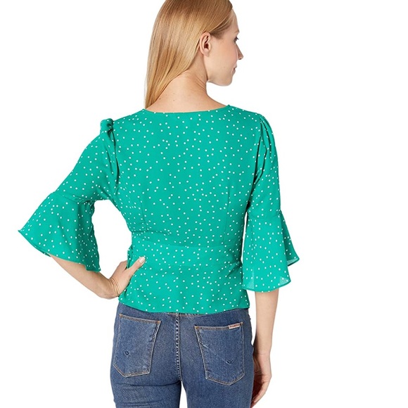 BB DAKOTA X STEVE MADDEN Micro-Dot Wrap Top NWT S - Picture 7 of 9